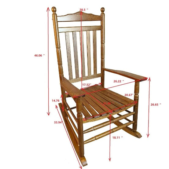 BALCONY PORCH ROCKING CHAIR OAK