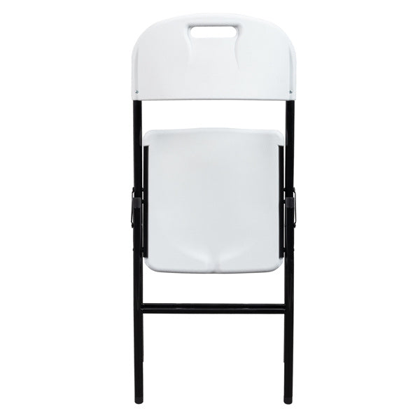 4pcs White Courtyard Plastic Folding Chairs