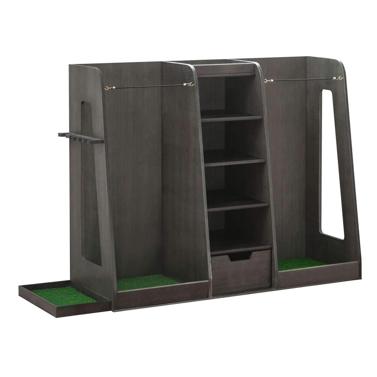 Wooden Golf Bag Organizer And Storage Rack