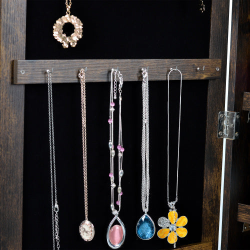 Full Body Mirror 360 Rotating Jewelry Cabinet