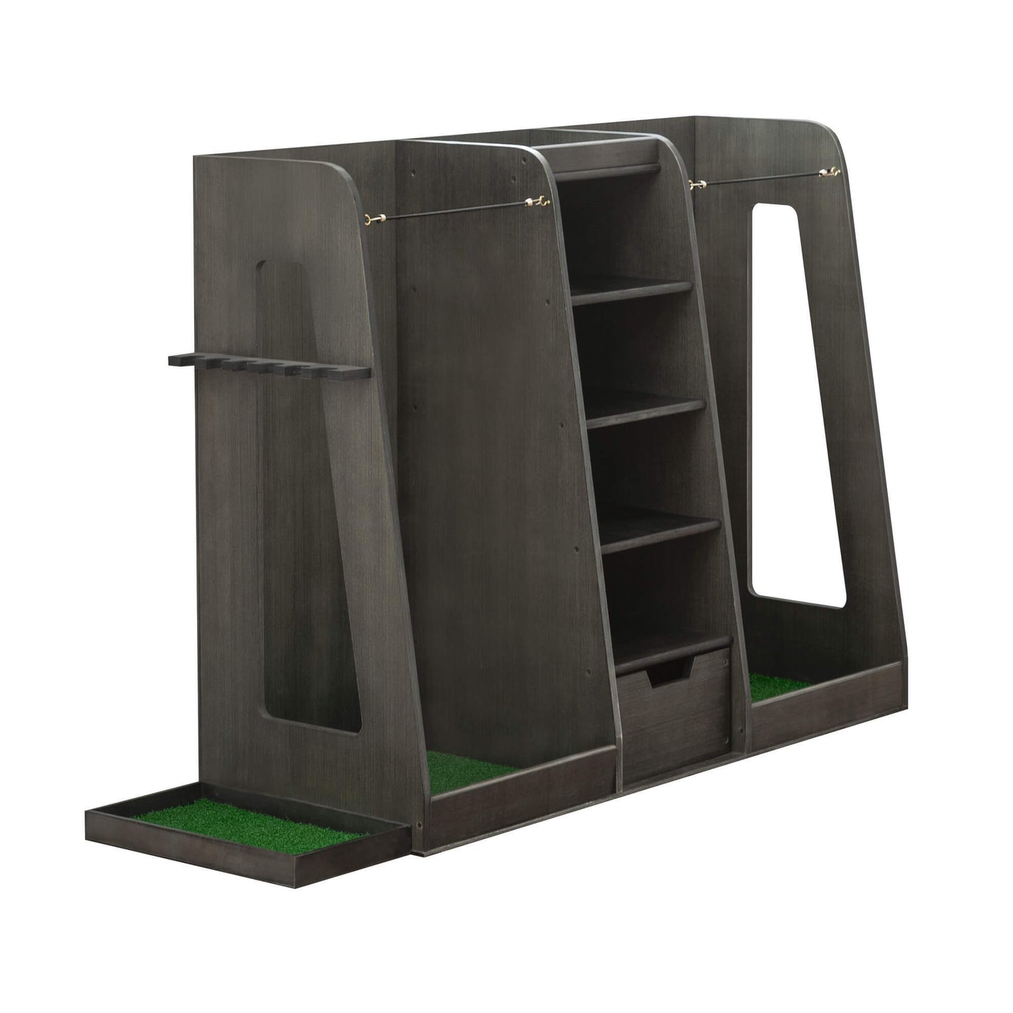 Wooden Golf Bag Organizer And Storage Rack