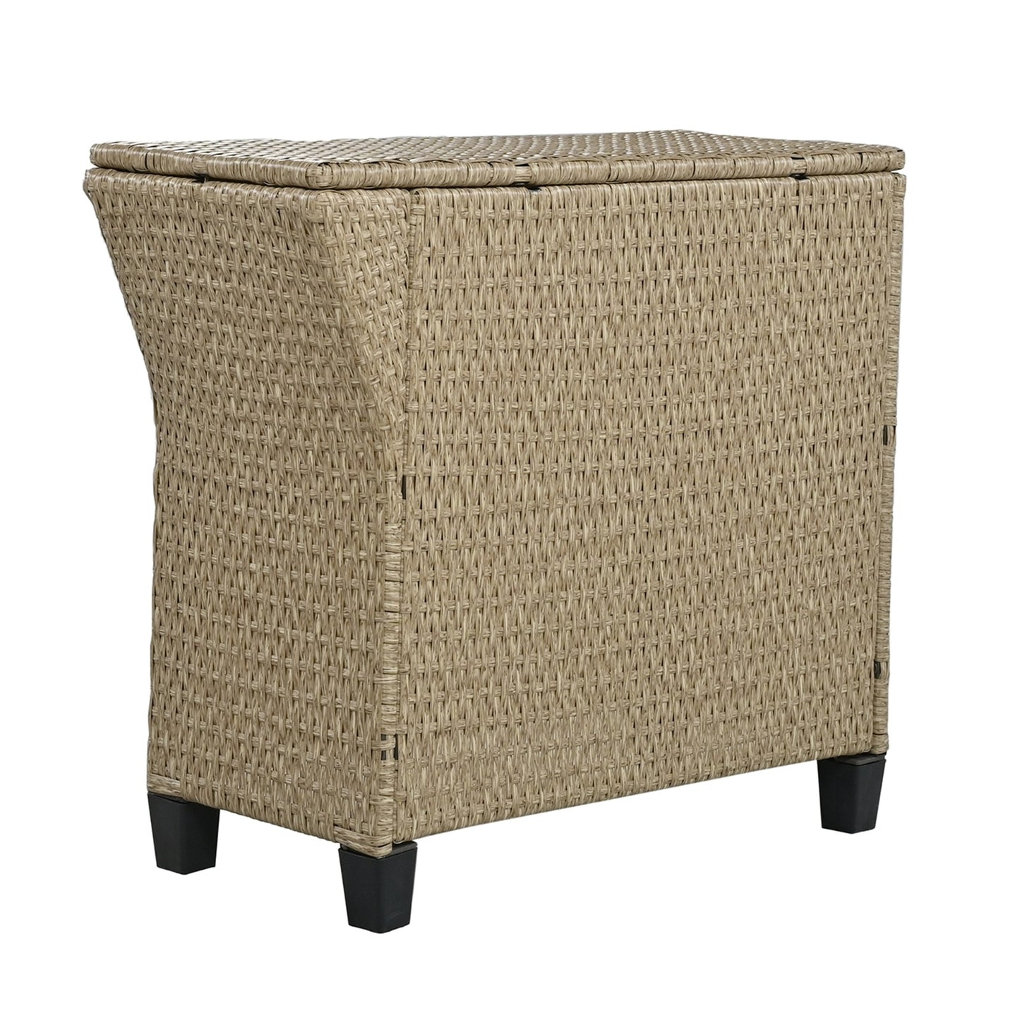 U Style 6-Person Fan-Shaped Rattan Set With Cushions Table